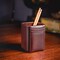 Dacasso Chocolate Brown Leather Pencil Cup AG-3410 - alternate 2